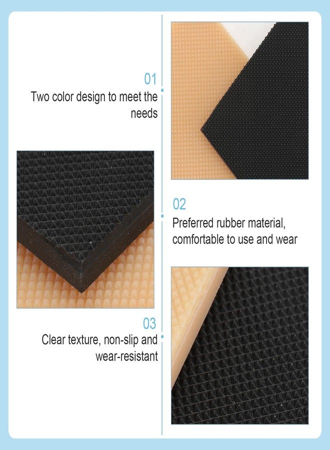 Healeved High Heel Replacement Tips - Non-Slip Rubber Heel Caps for Shoe Repair Anti-Clacking Adhesive Sole Grips for Square Heels 8 Pcs - Image 3